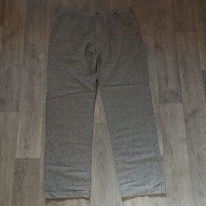 Track Linen Cotton Size 36 Mens Pants Grey Sage